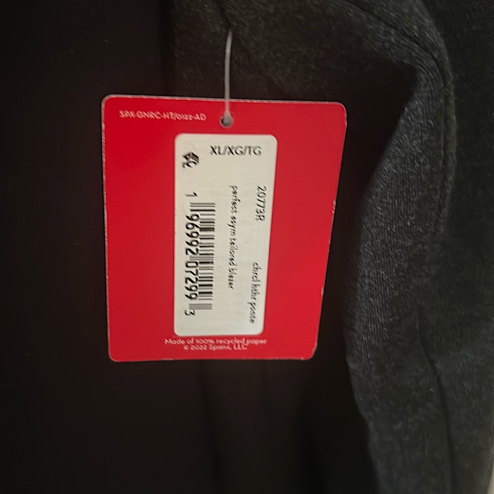 NWT Heather Gray Spanx Asymmetrical Ponte Blazer; Size L available - Picture 8 of 8
